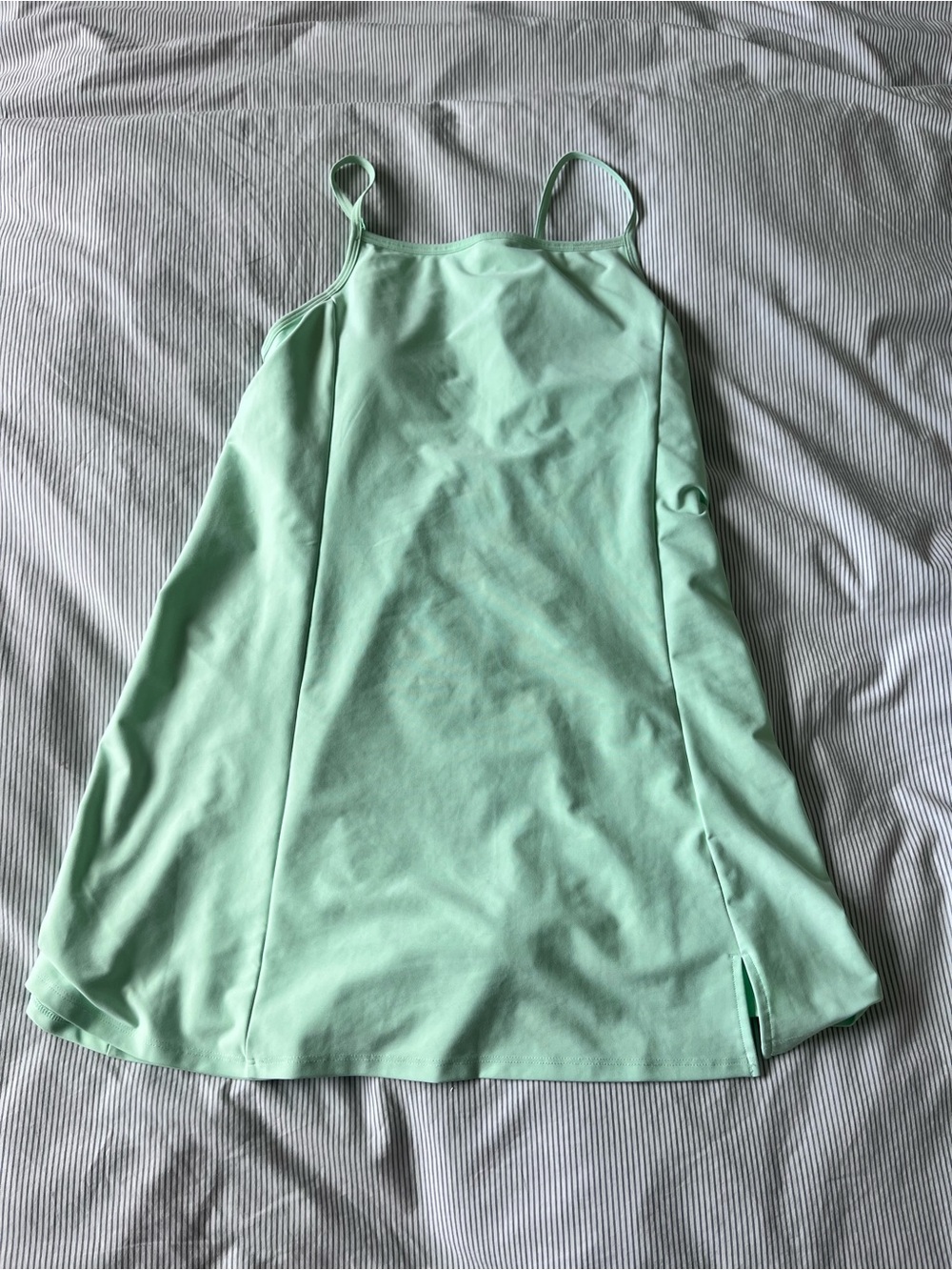 Mint Green Spaghetti-Strap One-Piece Activewear Dress